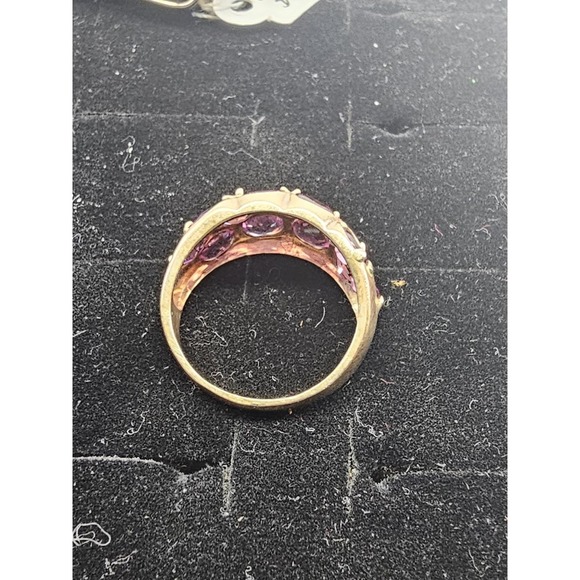 10K YELLOW GOLD PURPLE TOURMALINE RING SIZE 8 - Picture 5 of 9